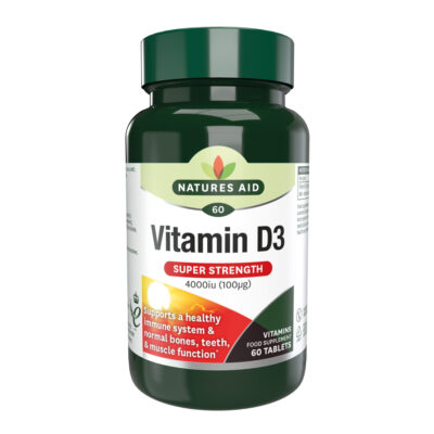 Natures Aid Vitamin D3 4000 IU, 60 tablet