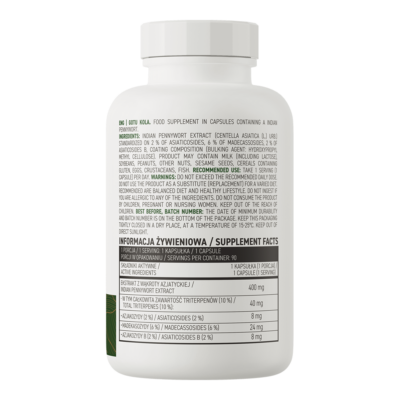 OstroVit Gotu Kola VEGE 400 mg, 90 kapsul